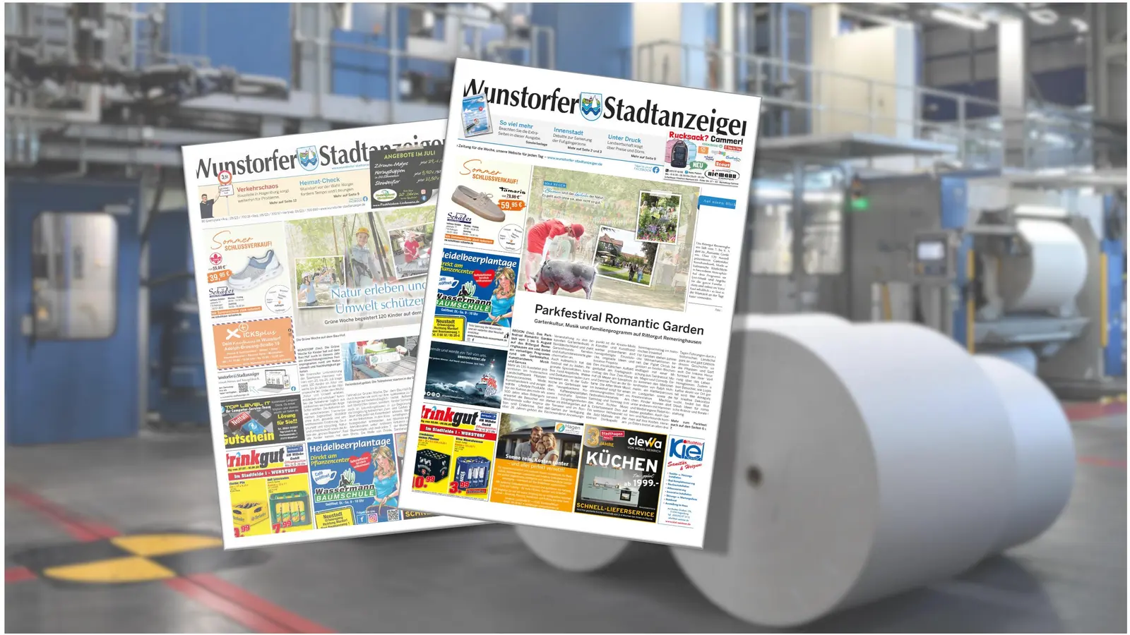 Formatumstellung: Der Wunstorfer Stadtanzeiger wird größer. (Foto: nd, Bildmontage)