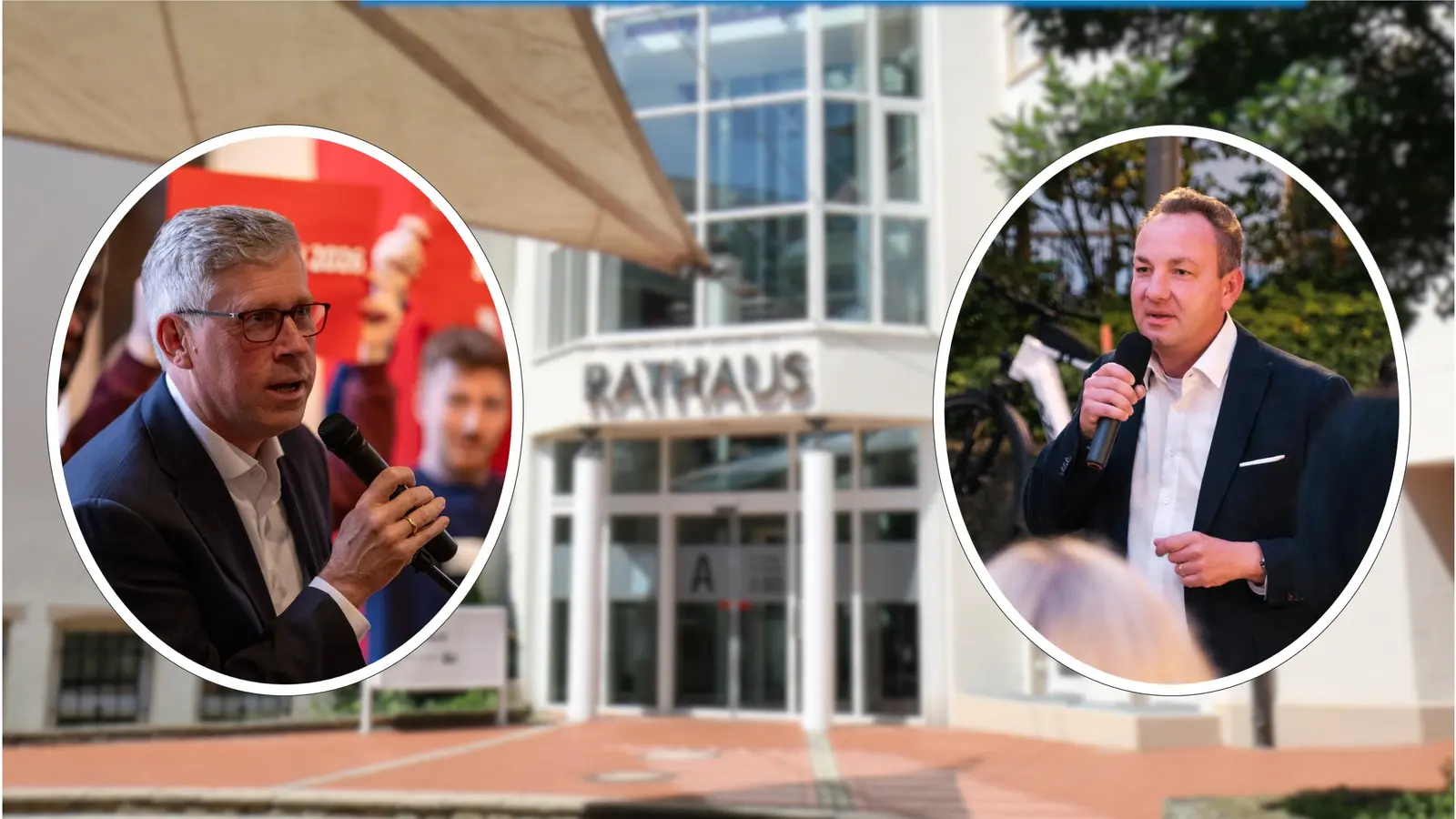 Gehen in die Stichwahl am 27. September: Carsten Piellusch (li.) und Martin Pavel. (Foto: tau, privat, Bildmontage)