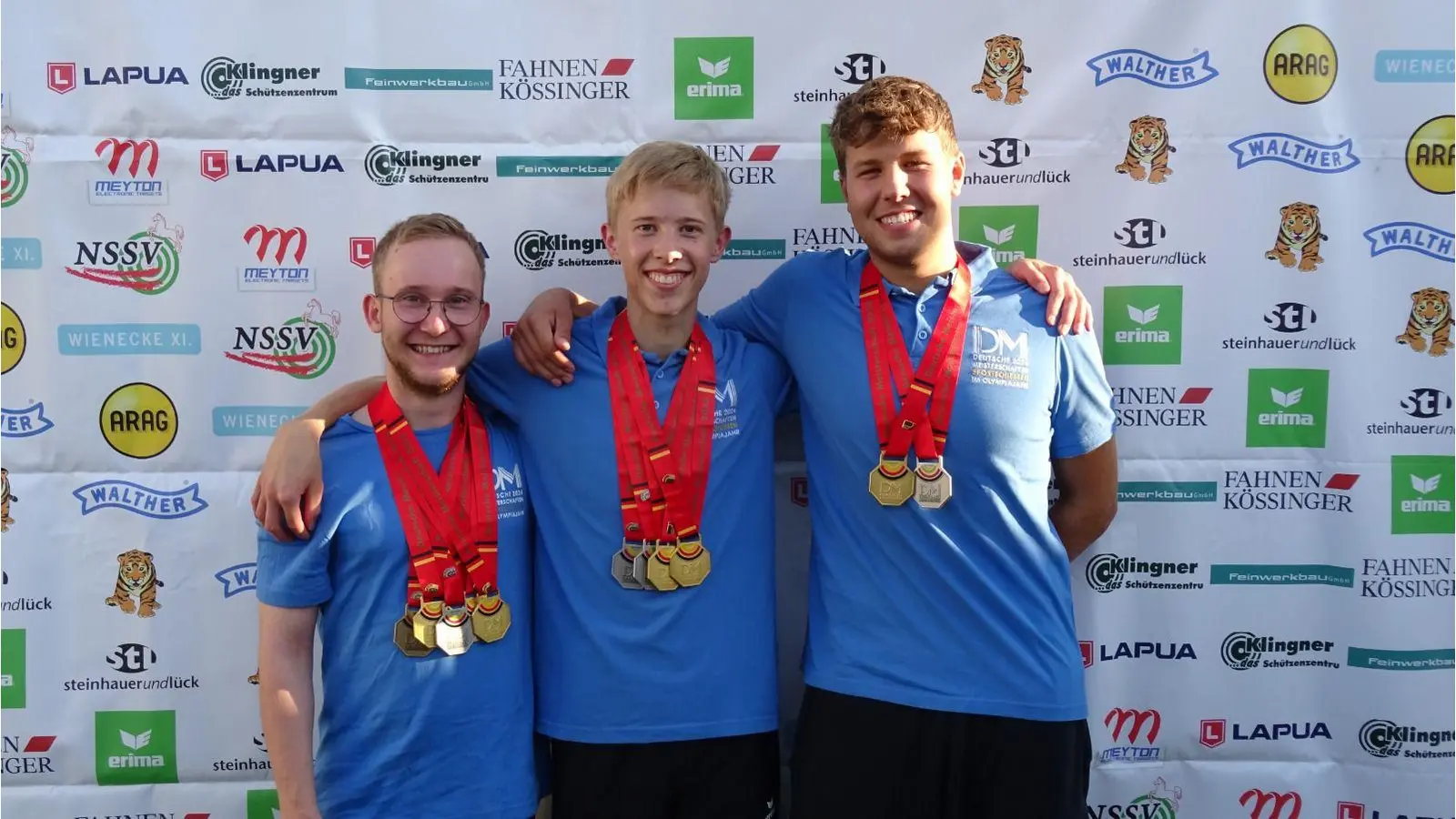 Für den Schützenverein Luthe erfolgreich (v.li.): Moritz Faltinat, Alexander Karl und Marlon Feldhaus. (Foto: privat)
