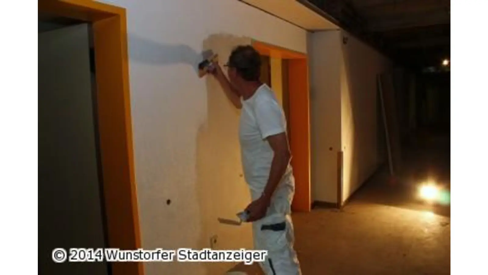 Handwerker bestimmen derzeit das Bild (Foto: tau)